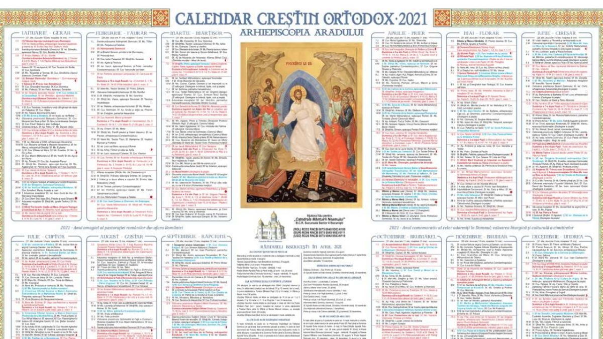 Calendar creștin ortodox octombrie 2021. Ce sărbători cu cruce roșie